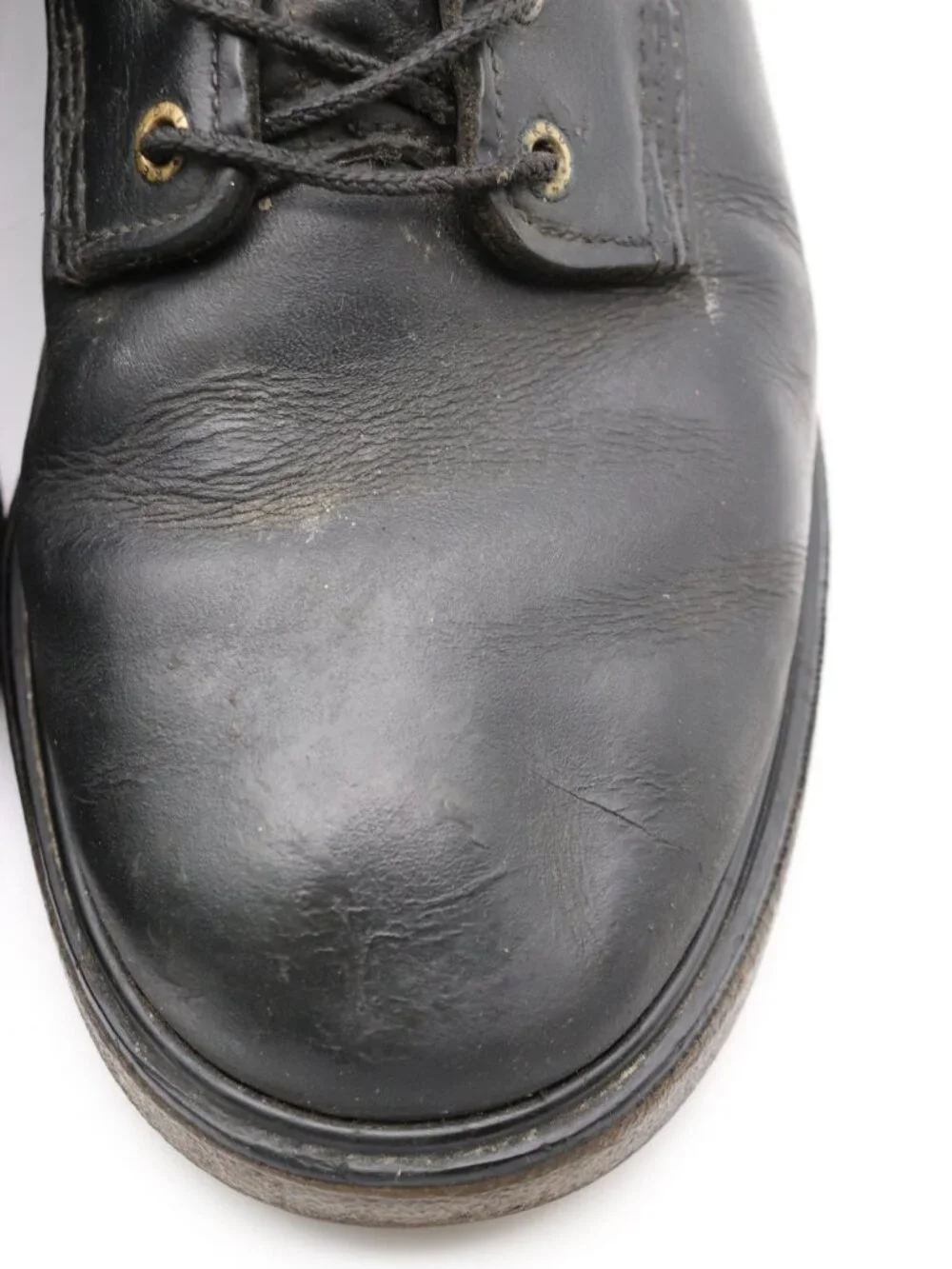 Red Wing 607 Men's Size 10.5 D SuperSoles Black Leather Work Boots USA Biker